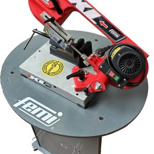 Scie à ruban portative Femi 780 XL - Vue générale avec bras de coupe et structure compacte